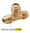 Tee de bronce UNF de 1/2